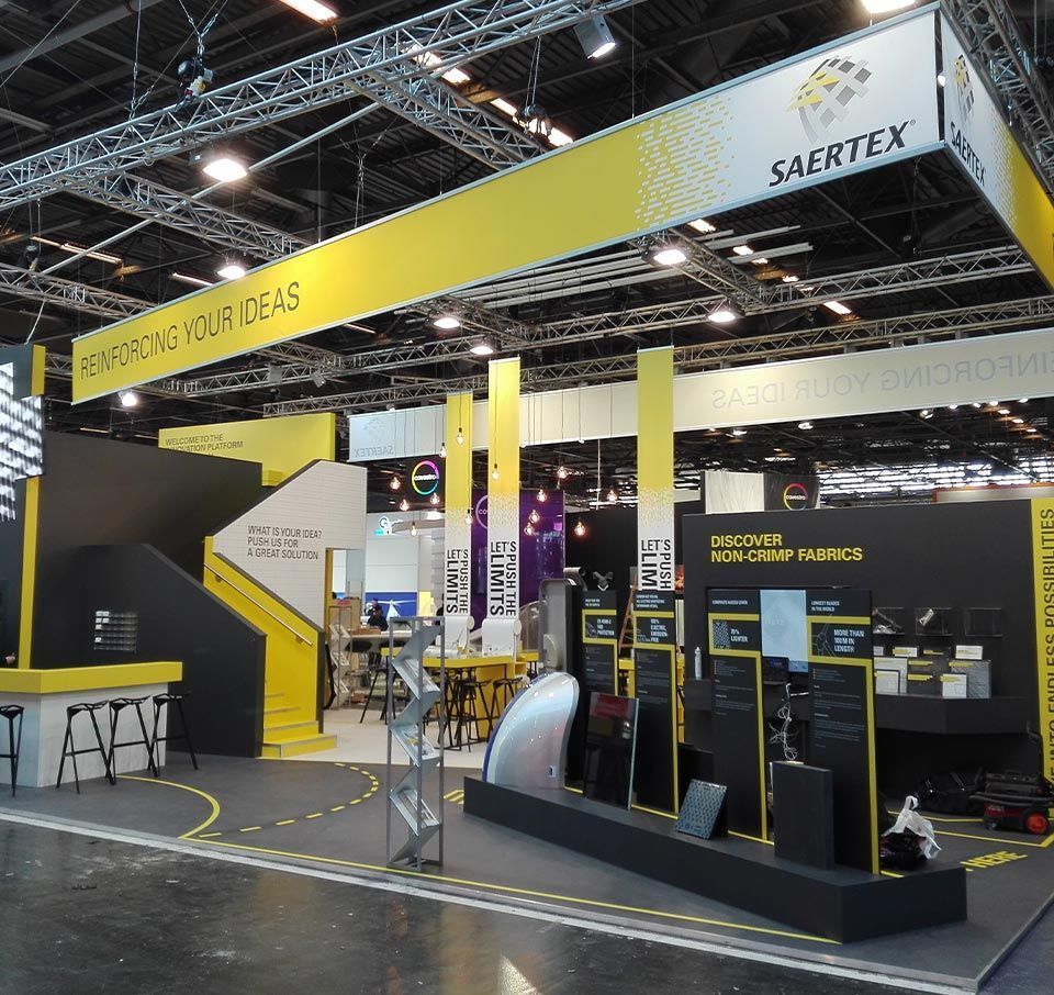 Messestand von Heines für Saertex auf der JEC Paris
